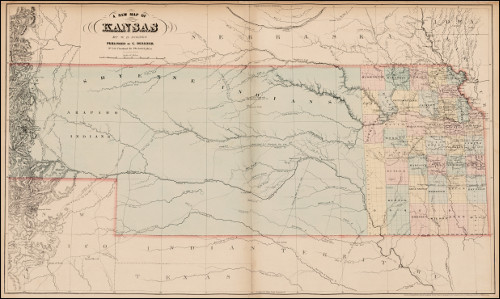 Mapa Kansasu roku 1859