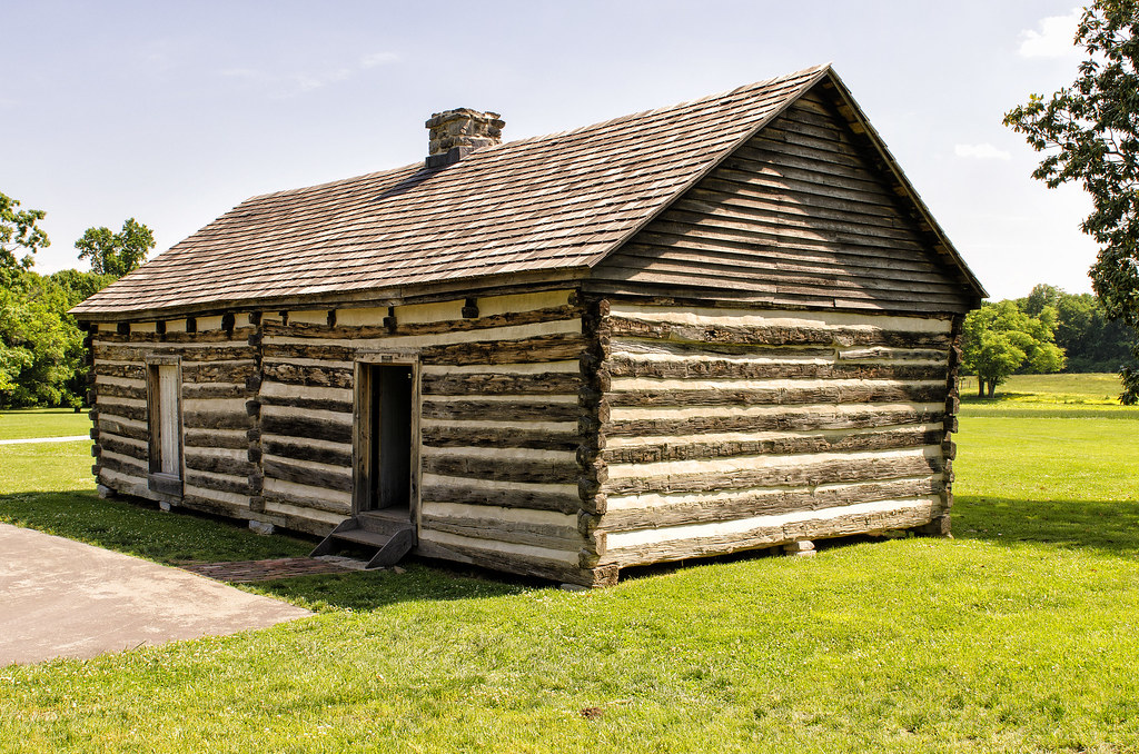 Typicky dřevěný dům pro otroky